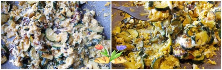 padellata di strapazzata con zucchine e nepitella