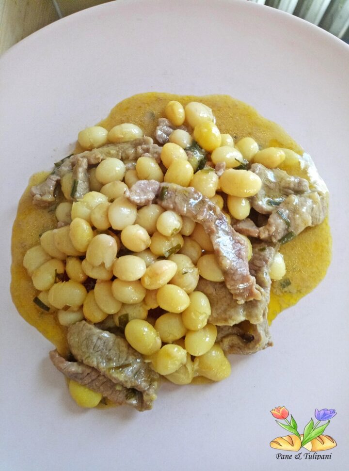 straccetti di manzo con fagioli del purgatorio