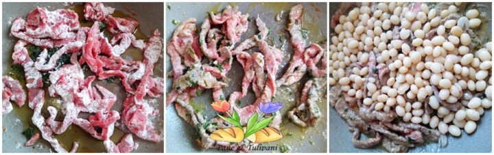 straccetti di manzo con fagioli del purgatorio