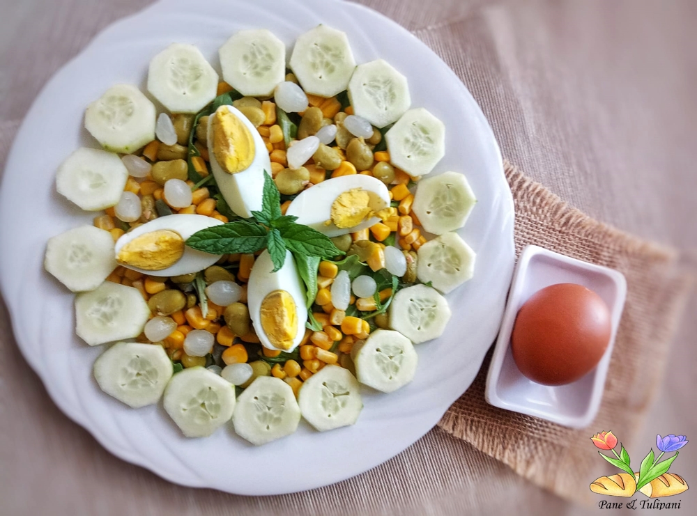 insalata con fave al vapore