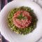 Tartare al limone su piselli