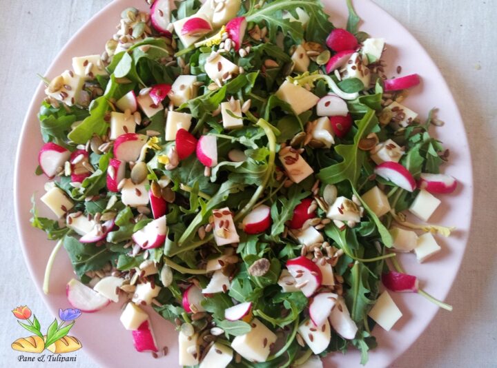 rucola in insalata con semi proteici