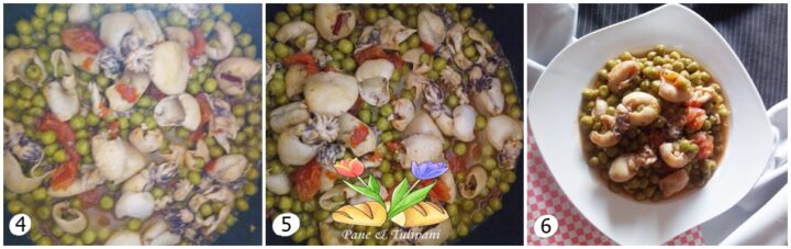 seppioline con piselli e pomodori ramati