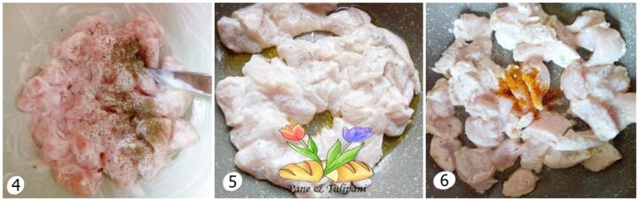 bocconcini di pollo con yogurt al curry