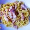 Carbonara con zafferano e guanciale