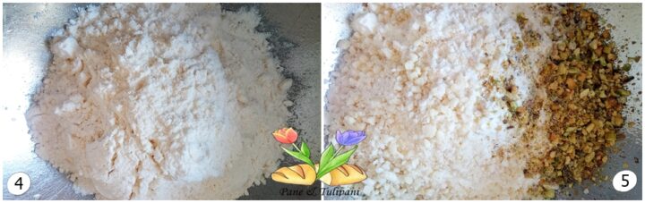crumble con mela pera e frutta secca