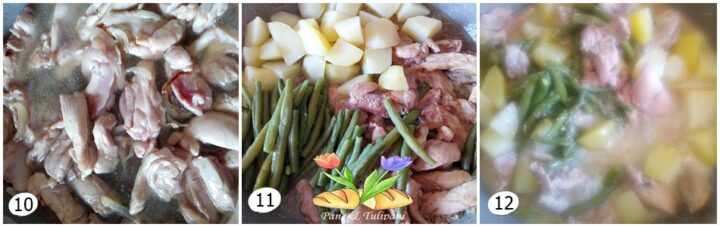straccetti di pollo cremosi con fagiolini e patate