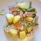 Straccetti cremosi con fagiolini e patate