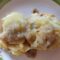 Tortino con crema di scalogno