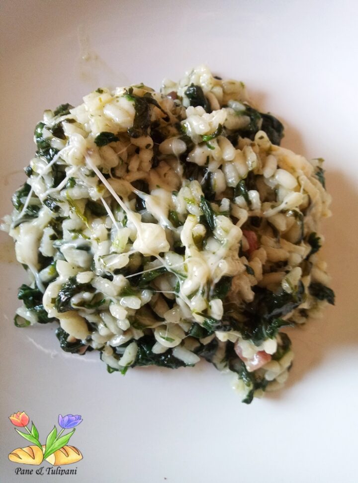 risotto con farinello ai buchi di emmental