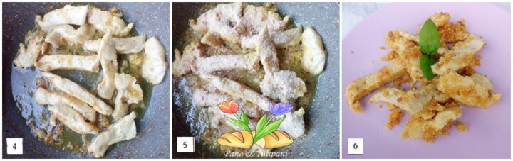 straccetti di pollo con sabbia speziata