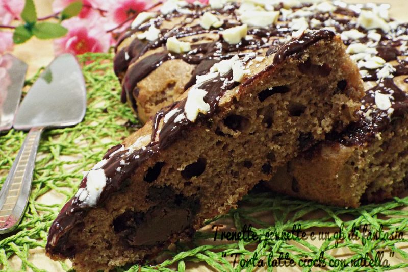 Torta latte ciock con nutella.. ricetta dolce