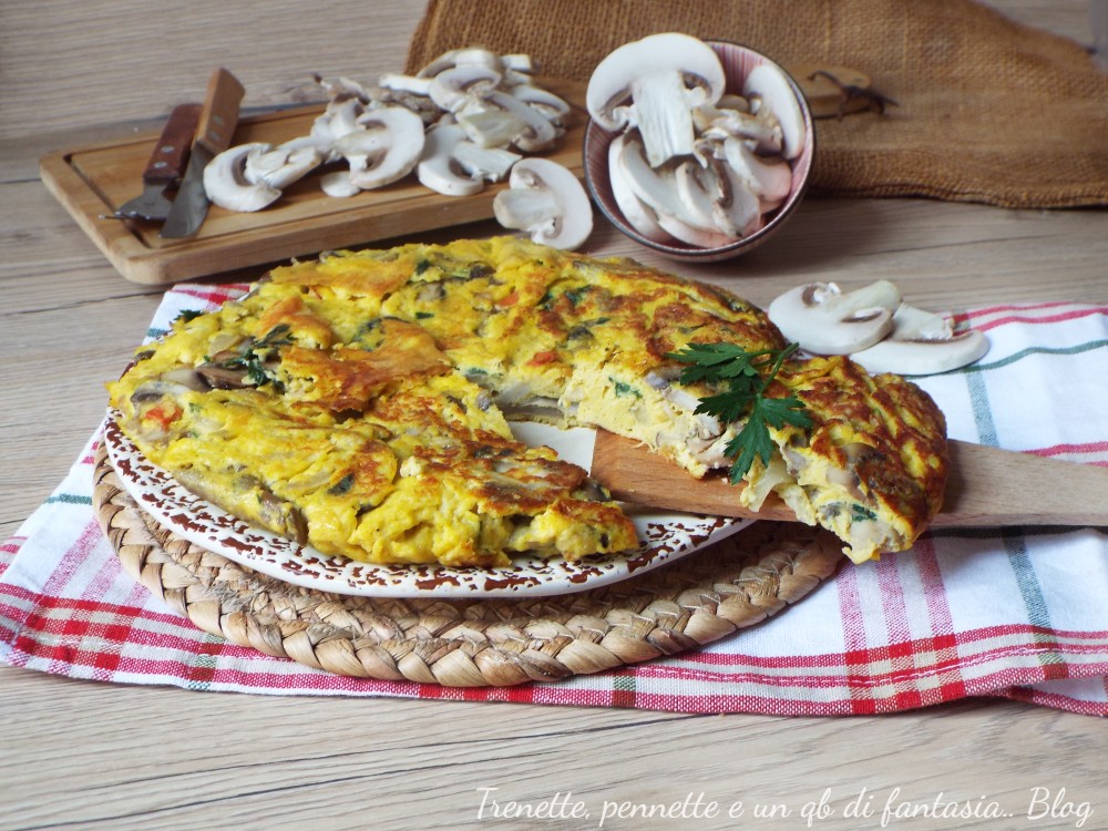 Frittata con funghi e stracchino