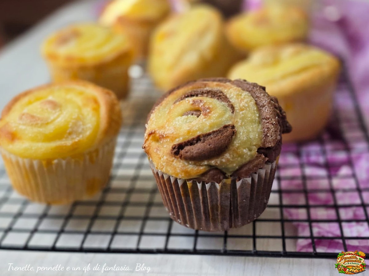 Muffin nuvola con crema pasticcera: soffici e golosi, basta una ciotola e una frusta