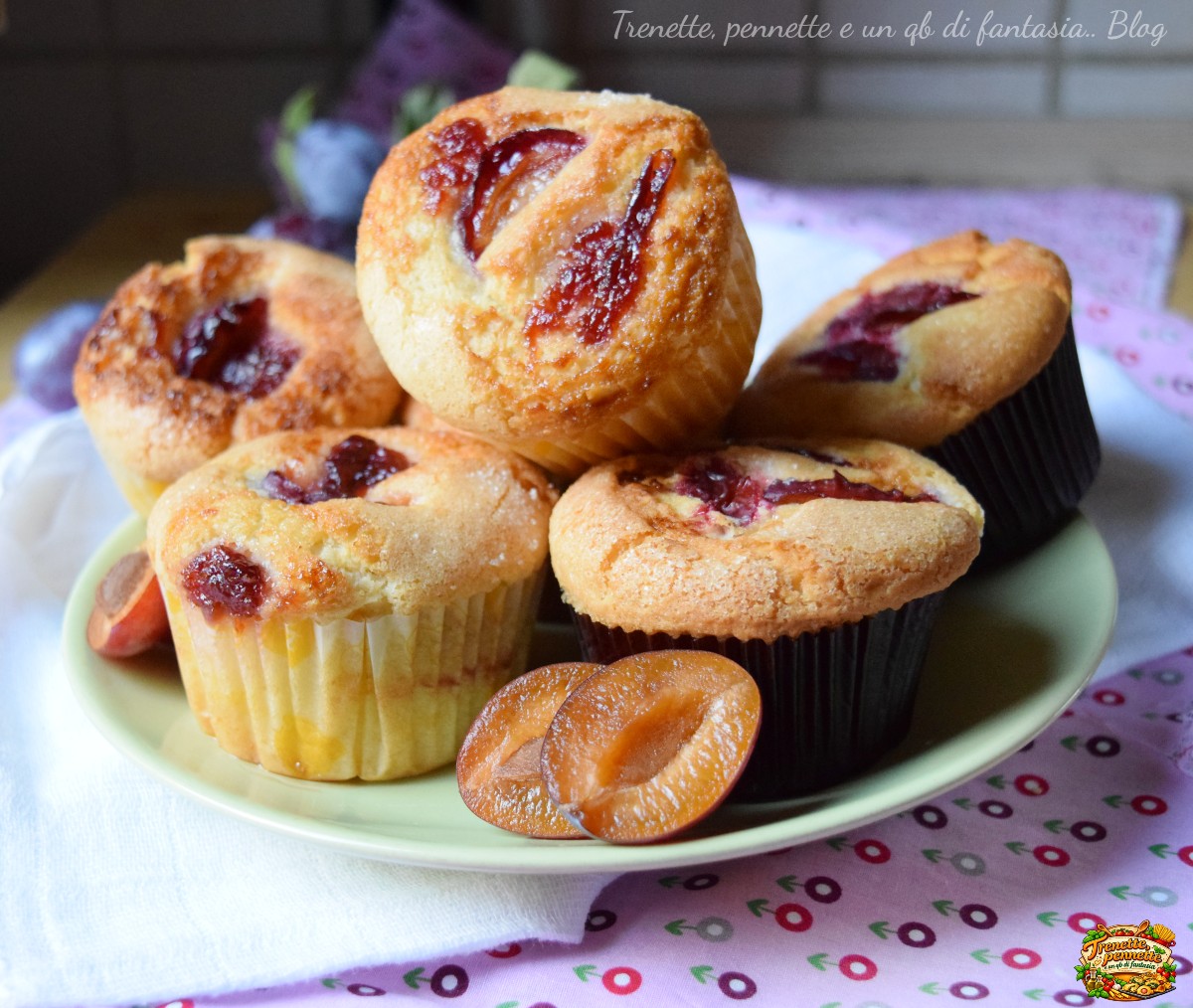 Muffin alla ricotta con cuore di marmellata di prugne: soffici e golosi, senza burro